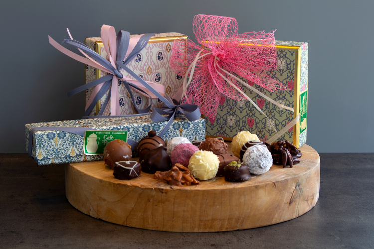 Geschenkverpackung, Pralinen, belgische Schokolade